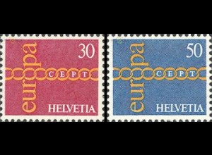 Schweiz Mi.Nr. 947-48 Europa 71, Kette (2 Werte)