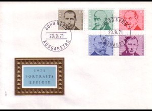 Schweiz Mi.Nr. 955-59 Porträtmarken (5 Werte)