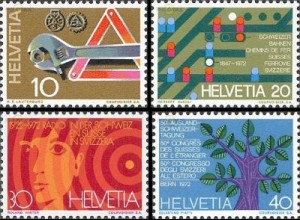 Schweiz Mi.Nr. 964-67 Jahresereignisse 1972 (I) (4 Werte)