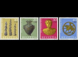 Schweiz Mi.Nr. 971-74 Pro Patria, Archäologische Funde (4 Werte)