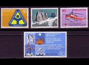Schweiz Mi.Nr. 975-78 Jahresereignisse 1972 (II) (4 Werte)