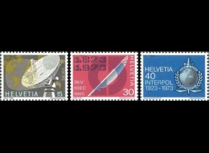 Schweiz Mi.Nr. 988-90 Jahresereignisse 1973 (I) (3 Werte)