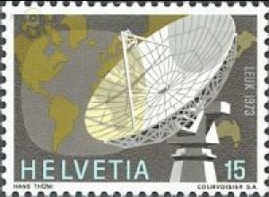 Schweiz Mi.Nr. 988 Jahresereignisse, Satelliten-Bodenstation, Antenne (15)