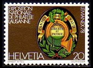 Schweiz Mi.Nr. 1116 Jahresereignisse, Briefmarkenausstellung LEMANEX 78 (20)