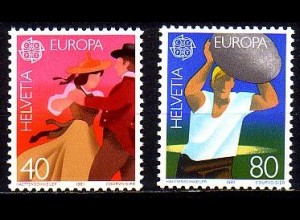 Schweiz Mi.Nr. 1197-98 Europa 81, Folklore (2 Werte)