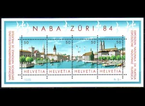 Schweiz Mi.Nr. Block 24 Nat. Briefmarkenausstellung NABA ZÜRI '84