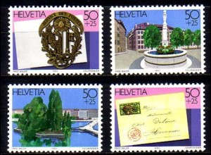 Schweiz Mi.Nr. 1427-30 Nat. Briefmarkenausstellung HELVETIA GENEVE `90 (4 Werte)