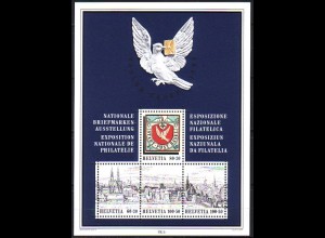 Schweiz Mi.Nr. Block 27 Nationale Briefmarkenausstellung BASLER TAUBE 95