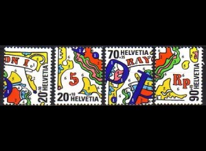 Schweiz Mi.Nr. 1722-25 Nat.Briefmarkenausst. NABA 2000, eidgen.Briefm. (4 Werte)