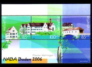 Schweiz Mi.Nr. Block 40 Briefmarkenausstellung NABA '06, Kloster Wettingen
