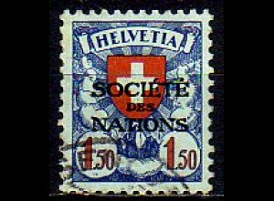 Schweiz SDN Mi.Nr. 24z Freim. der Schweiz MiNr. 196z mit Aufdruck (1,50)