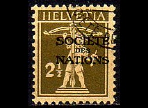 Schweiz SDN Mi.Nr. 26x Freim. der Schweiz MiNr. 198 mit Aufdruck (2 1/2)