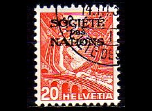 Schweiz SDN Mi.Nr. 51z Freim. der Schweiz MiNr. 301 II mit Aufdruck (20)