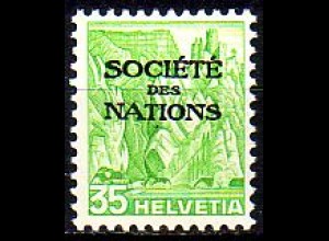 Schweiz SDN Mi.Nr. 54y Freim. der Schweiz MiNr. 304y mit Aufdruck (35)
