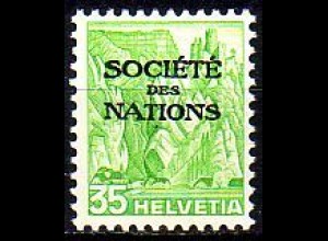 Schweiz SDN Mi.Nr. 54z Freim. der Schweiz MiNr. 304 mit Aufdruck (35)