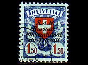 Schweiz ILO Mi.Nr. 23z Freim. der Schweiz MiNr. 196z mit Aufdruck (1,50 Fr)