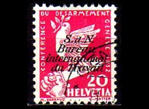 Schweiz ILO Mi.Nr. 34 Sondermarke der Schweiz MiNr. 252 mit Aufdruck (20)