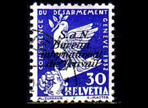 Schweiz ILO Mi.Nr. 35 Sondermarke der Schweiz MiNr. 253 mit Aufdruck (30)