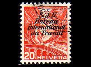 Schweiz ILO Mi.Nr. 43z Freim. der Schweiz MiNr. 301 II mit Aufdruck (20)