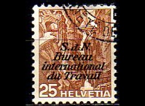 Schweiz ILO Mi.Nr. 44z Freim. der Schweiz MiNr. 302 mit Aufdruck (25)