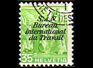 Schweiz ILO Mi.Nr. 46y Freim. der Schweiz MiNr. 304 mit Aufdruck (35)