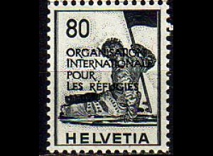 Schweiz ILO Mi.Nr. 74 Freim. der Schweiz MiNr. 380 mit Aufdruck (80)