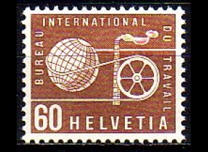 Schweiz ILO Mi.Nr. 98 Weltkugel, Schwungrad mit Treibriemen, Schornstein (60)