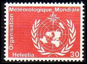 Schweiz WMO Mi.Nr. 10 100 Jahre Weltorganisation für Meteorologie (30)