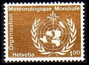 Schweiz WMO Mi.Nr. 13 100 Jahre Weltorganisation für Meteorologie (1,00)