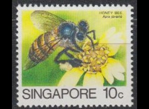 Singapur Mi.Nr. 464II Freim. Insekten, Biene (10)
