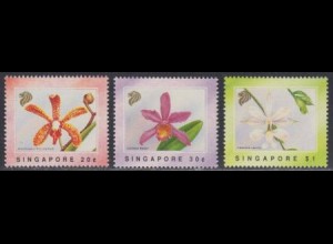 Singapur Mi.Nr. 633-35 Orchideen (3 Werte)