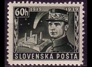 Slowakei Mi.Nr. II 20. Todestag M. Stefánik, nicht verausgabt (60 H)