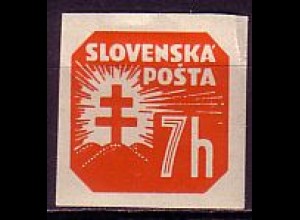 Slowakei Mi.Nr. 56X Zeitungsmarken, ungez., o. Wz. (7 H)