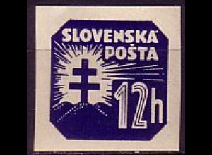 Slowakei Mi.Nr. 59X Zeitungsmarken, ungez., o. Wz. (12 H)