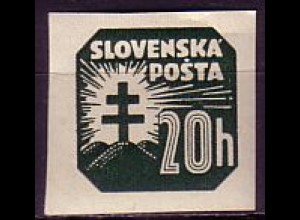 Slowakei Mi.Nr. 61X Zeitungsmarken, ungez., o. Wz. (20 H)