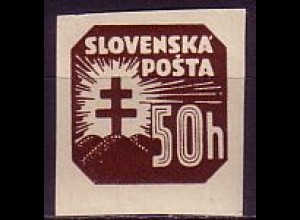 Slowakei Mi.Nr. 64X Zeitungsmarken, ungez., o. Wz. (50 H)