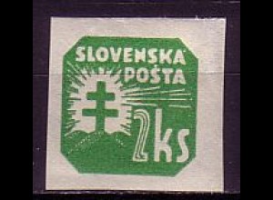 Slowakei Mi.Nr. 66Y Zeitungsmarken, ungez., mit Wz. 1 (2 Ks)