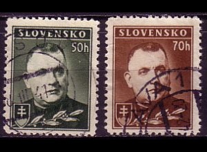 Slowakei Mi.Nr. 67-68Y Freim. Präsident Tiso (2 Werte)
