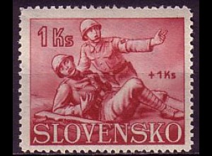 Slowakei Mi.Nr. 89 Rotes Kreuz, Sanitäterhilfe (1 Ks + 1 Ks)
