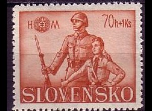 Slowakei Mi.Nr. 94 Hlinka-Jugend, Soldat (70 H + 1 Ks)