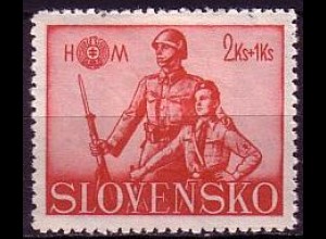Slowakei Mi.Nr. 96 Hlinka-Jugend, Soldat (2 Ks + 1 Ks)