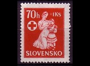 Slowakei Mi.Nr. 113 Kinderhilfe, Schwester mit Kind (70 H + 1 Ks)