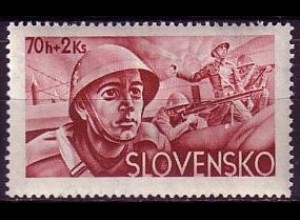 Slowakei Mi.Nr. 121 Frontkämpfer, Soldat im Grabenkrieg (70 H + 2 Ks)