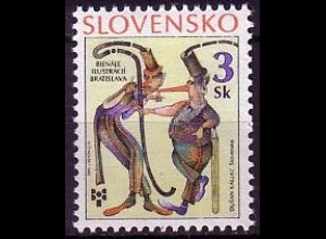 Slowakei Mi.Nr. 237 Bienale der Illustrationen, 2 Clowns (3)