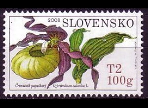 Slowakei Mi.Nr. 590 Umweltschutz, Orchideen, Frauenschuh (T2 100g)