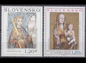 Slowakei Mi.Nr. 648-649 Kunstschätze (2 Werte)