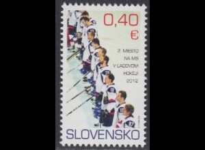 Slowakei Mi.Nr. 682 Eishockey WM 2012, 2.Platz slow. Nationalmannschaft (0,40)