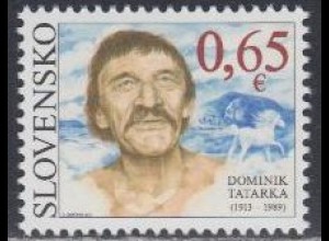 Slowakei Mi.Nr. 704 100.Geb. Dominik Tatarka (0,65)