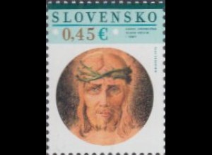 Slowakei Mi.Nr. 757 Ostern, Gemälde Christus mit Dornenkrone (0,45)