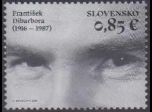 Slowakei MiNr. 806 Frantisek Dibarbora, Schauspieler (0,85)